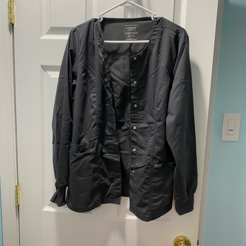 Cherokee dark grey women’s scrub jacket
